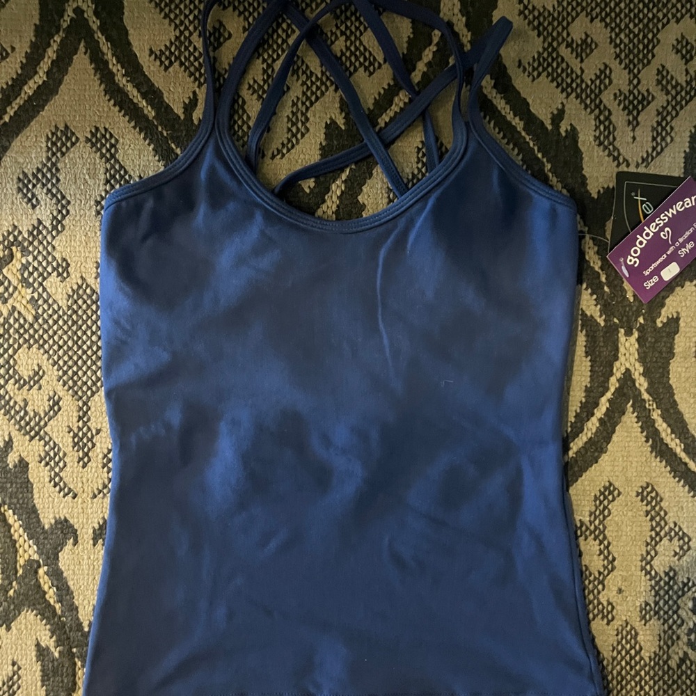 Goddesswear Women's Navy Blue Tank Top Activewear
